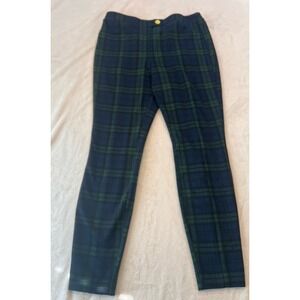 inc international concepts Black Watch Plaid Pull On Pants 10 High Rise